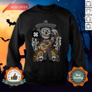 Alternative view of Gentlemen Skeleton Happy Dia De Muertos Day Of Dead Shirt