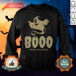 Alternative view of Booo Ghost Happy Halloween Day Shirt