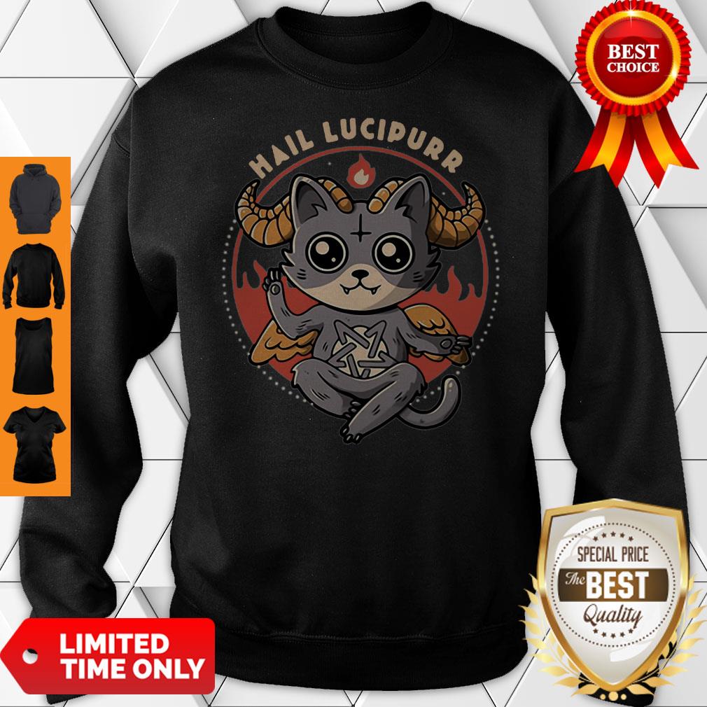 Official Satan Cat Hail Lucipurr Cat Lovers Shirt - Image 3
