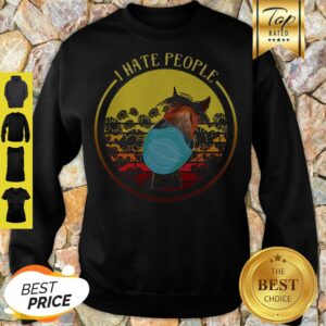 Alternative view of Official Horse Mark I Hate People Shirt