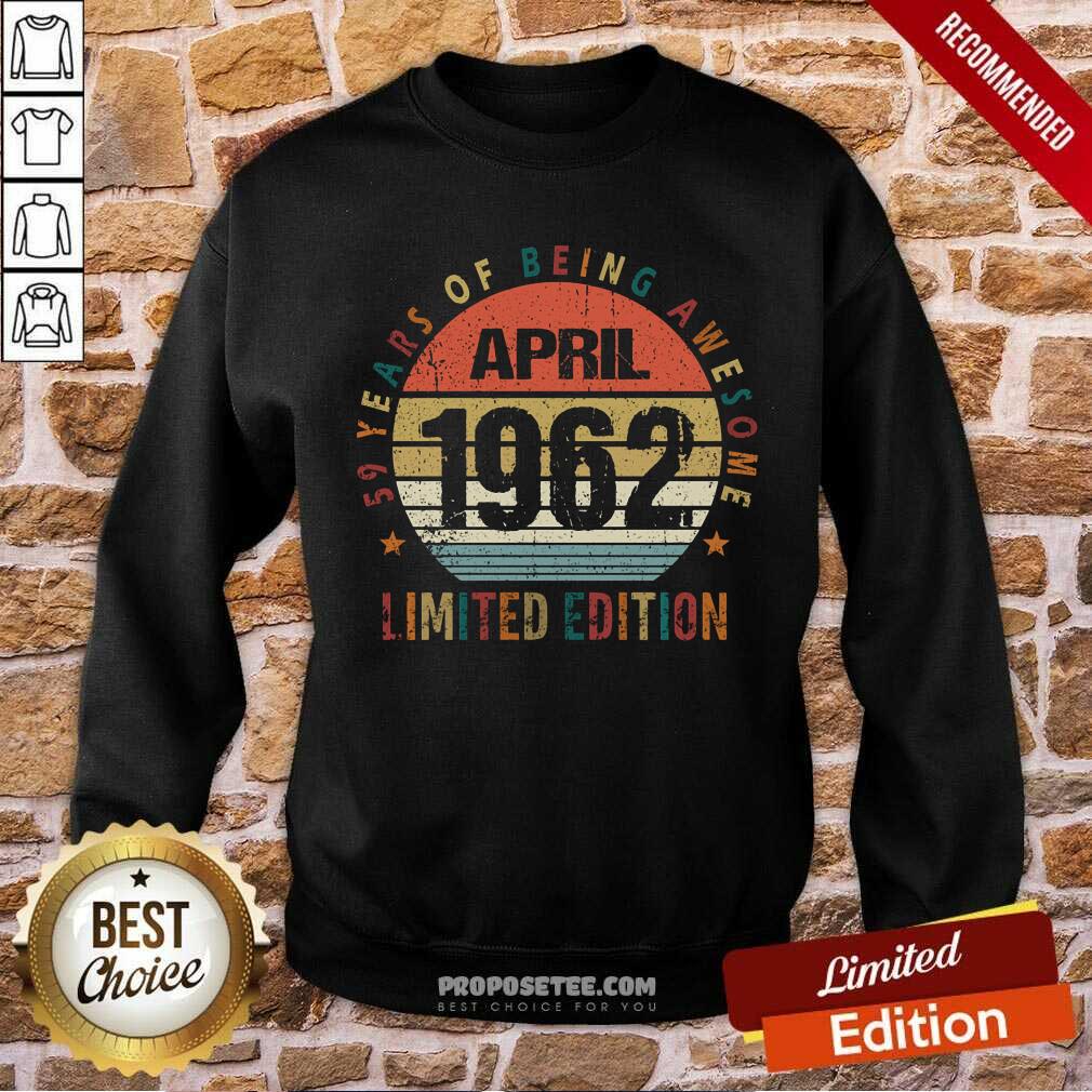 59 Years Of Being Awesome April Limited Edition Shirt - Image 2