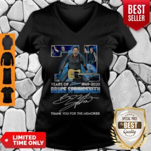 Alternative view of 71 Years Of Bruce Springsteen 1949-2020 Thank You For The Memories Signature Shirt