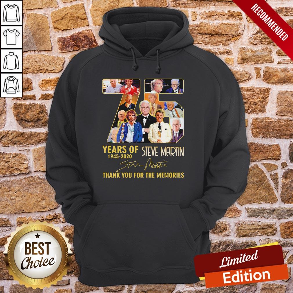 75 Years Of 1945 2020 Steve Martin Thank You For The Memories Signature Shirt - Image 5