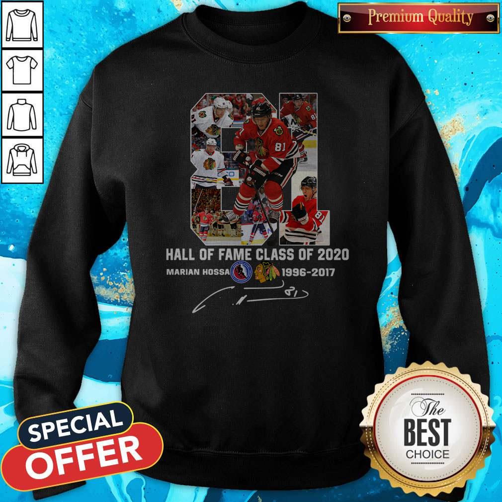 81 Hall Of Fame Class Of 2020 Marian Hossa 1996-2017 Signature Shirt - Image 4