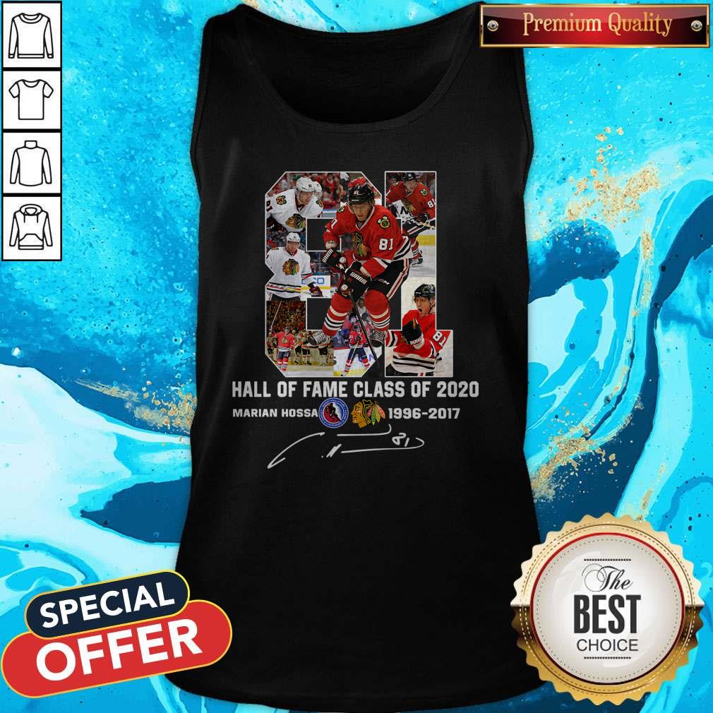 81 Hall Of Fame Class Of 2020 Marian Hossa 1996-2017 Signature Shirt - Image 3