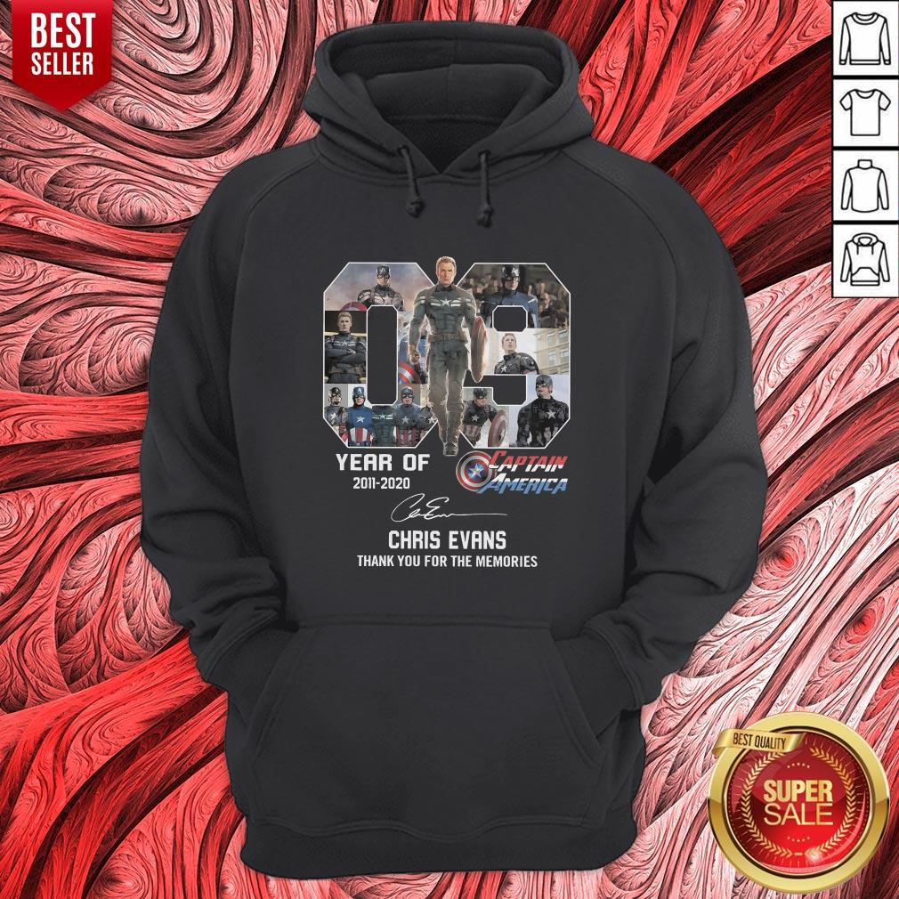 9 Year Of 2011 2010 Captain America Thank You For The Memories Signature Shirt - Image 4