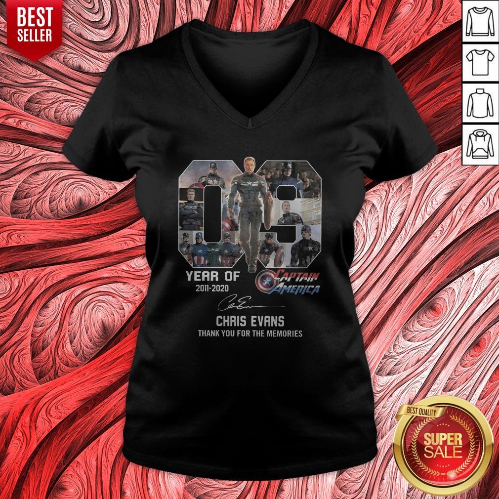 9 Year Of 2011 2010 Captain America Thank You For The Memories Signature Shirt - Image 5