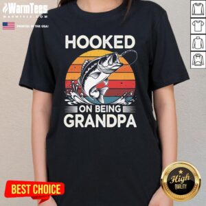 Alternative view of Awesome Vintage Retro Hooked On Being Grandpa T-Shirt