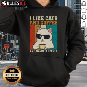 Alternative view of Awesome I Like Cats And Coffee And Maybe 3 People Vintage T-Shirt