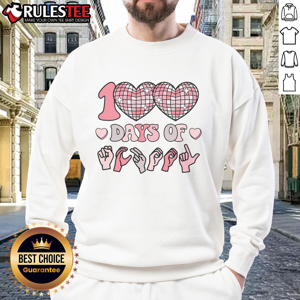Awesome 100 Days Of School Disco Dancing T-Shirt - Image 5
