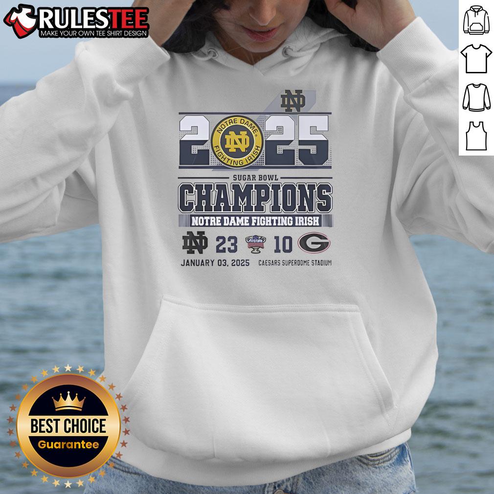 Awesome 2025 Sugar Bowl Champions Notre Dame Fighting Irish T-Shirt - Image 2