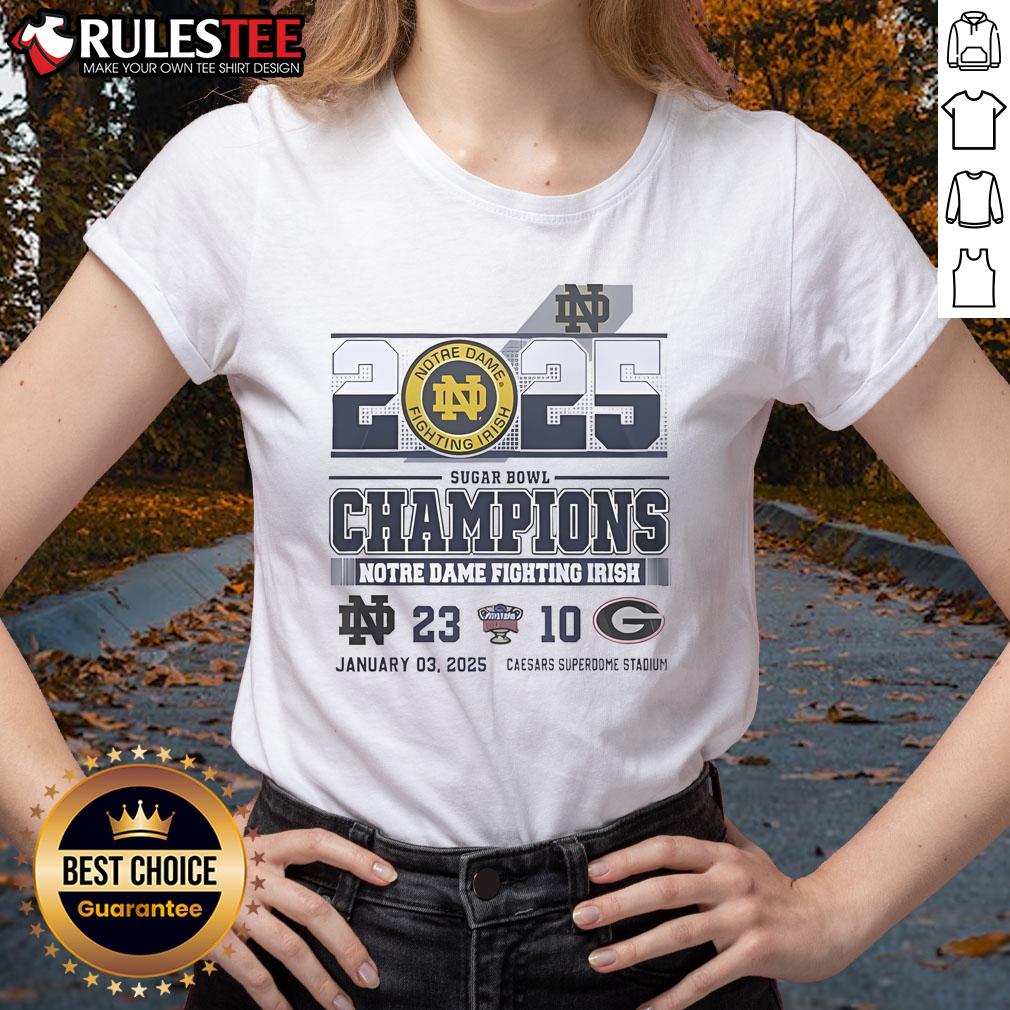 Awesome 2025 Sugar Bowl Champions Notre Dame Fighting Irish T-Shirt - Image 3