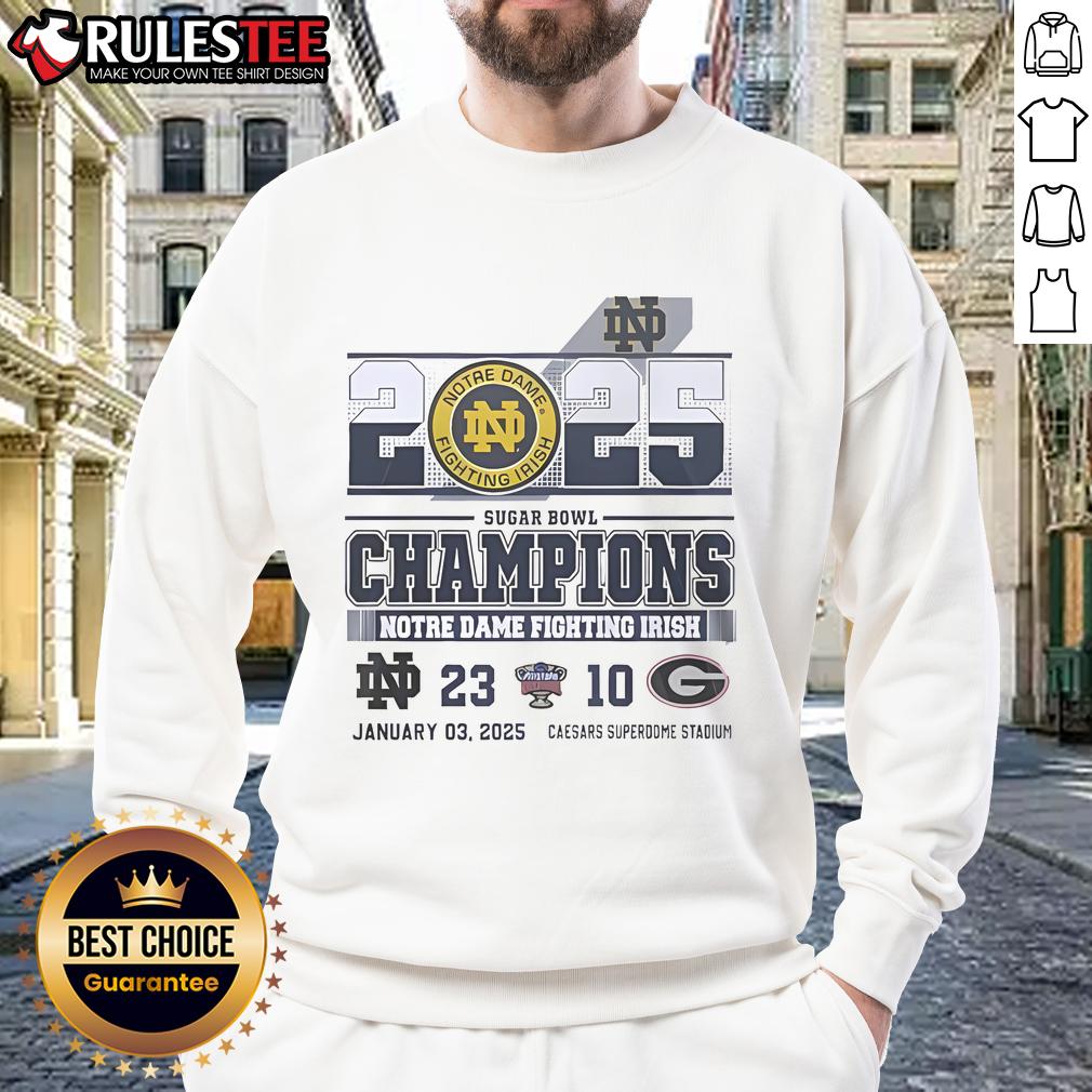 Awesome 2025 Sugar Bowl Champions Notre Dame Fighting Irish T-Shirt - Image 5