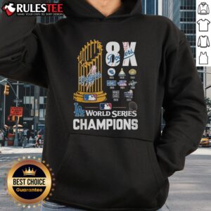 Alternative view of Awesome 8X Dodgers World Series Champions T-Shirt