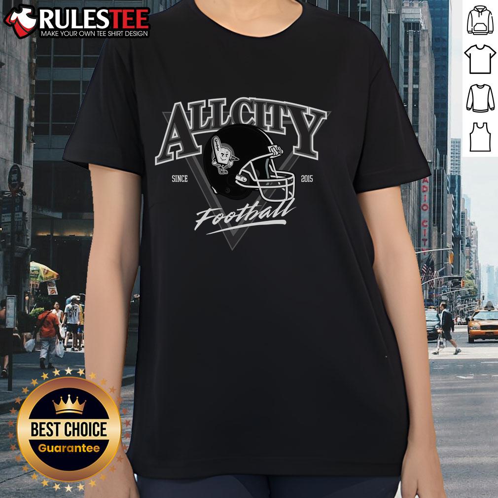 Awesome ALLCITY Football Since 2015 Helmet T-Shirt - Image 3