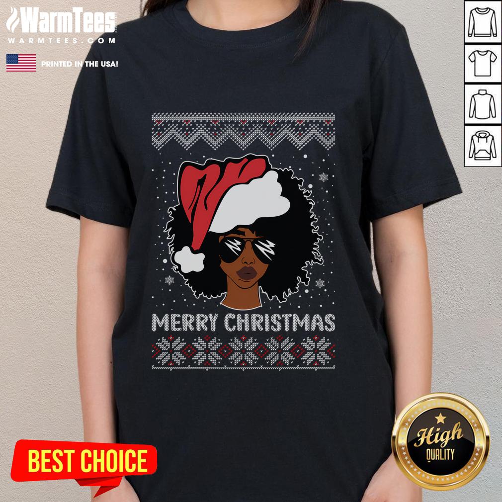 Awesome African American Ugly Christmas Pajama T-Shirt - Image 3