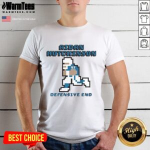 Awesome Aidan Hutchinson Detroit Lions Defensive End Pixel T-Shirt