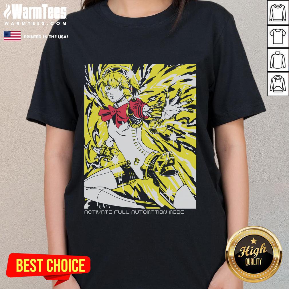 Awesome Aigis Persona 3 Activate Full Automation Mode T-Shirt - Image 3