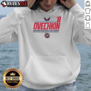 Alternative view of Awesome Alexander Ovechkin #8 NHL All-Time Leading Goal Scorer T-Shirt