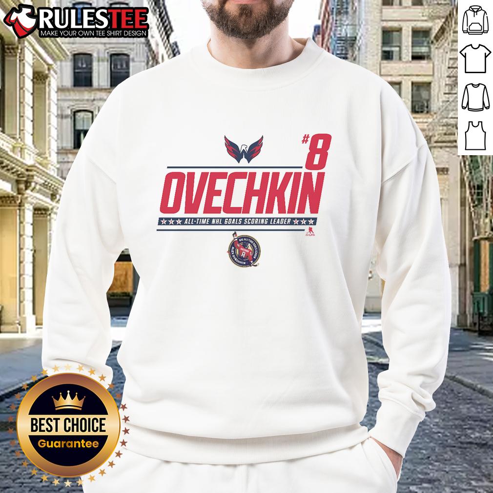 Awesome Alexander Ovechkin #8 NHL All-Time Leading Goal Scorer T-Shirt - Image 5