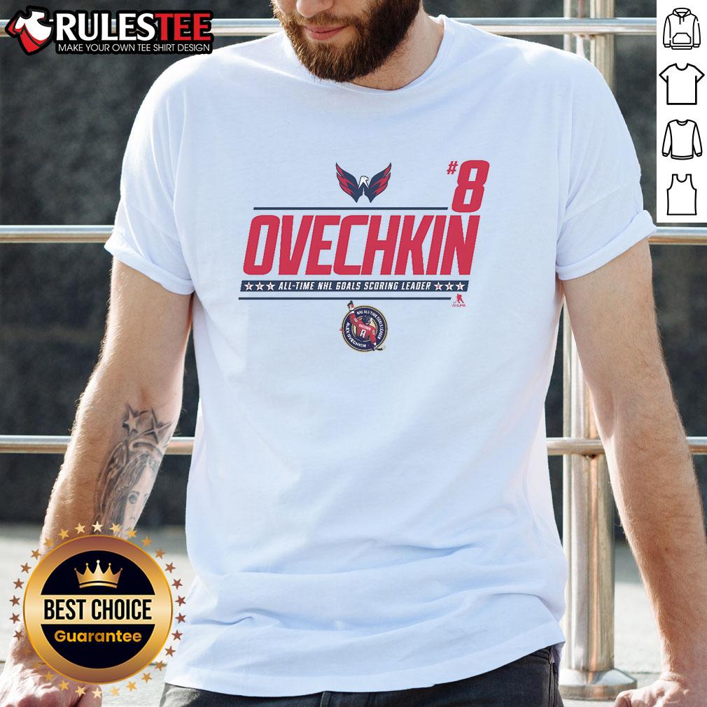Awesome Alexander Ovechkin #8 NHL All-Time Leading Goal Scorer T-Shirt
