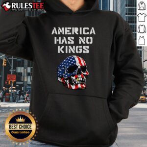 Alternative view of Awesome America Has No Kings Democracy United States Flag Skull T-Shirt