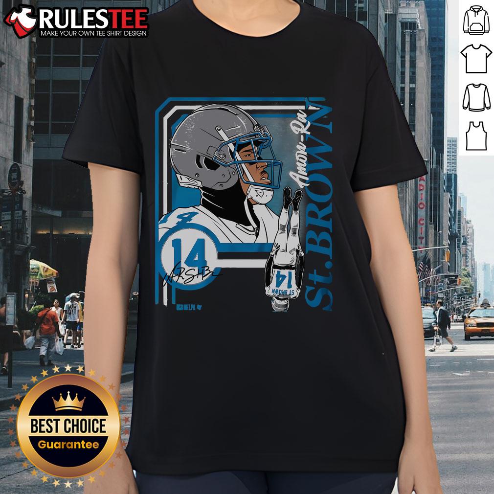 Awesome Amon-Ra St Brown Collage Frame T-Shirt - Image 3