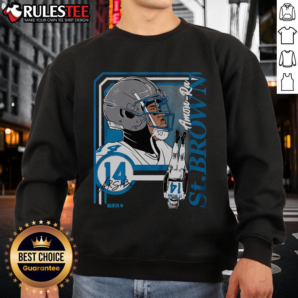 Awesome Amon-Ra St Brown Collage Frame T-Shirt - Image 5