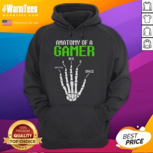 Alternative view of Awesome Anatomy Of A Gamer Skeleton Hand T-Shirt