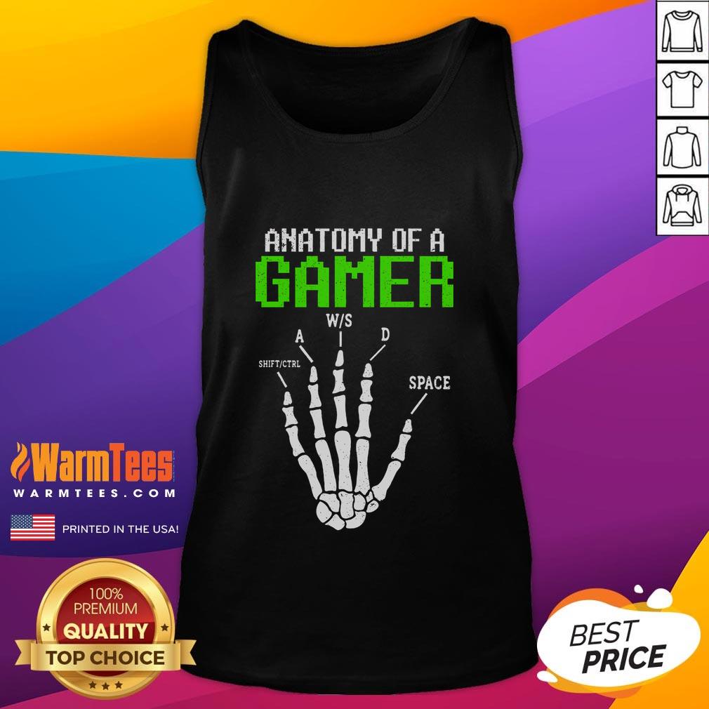 Awesome Anatomy Of A Gamer Skeleton Hand T-Shirt - Image 4