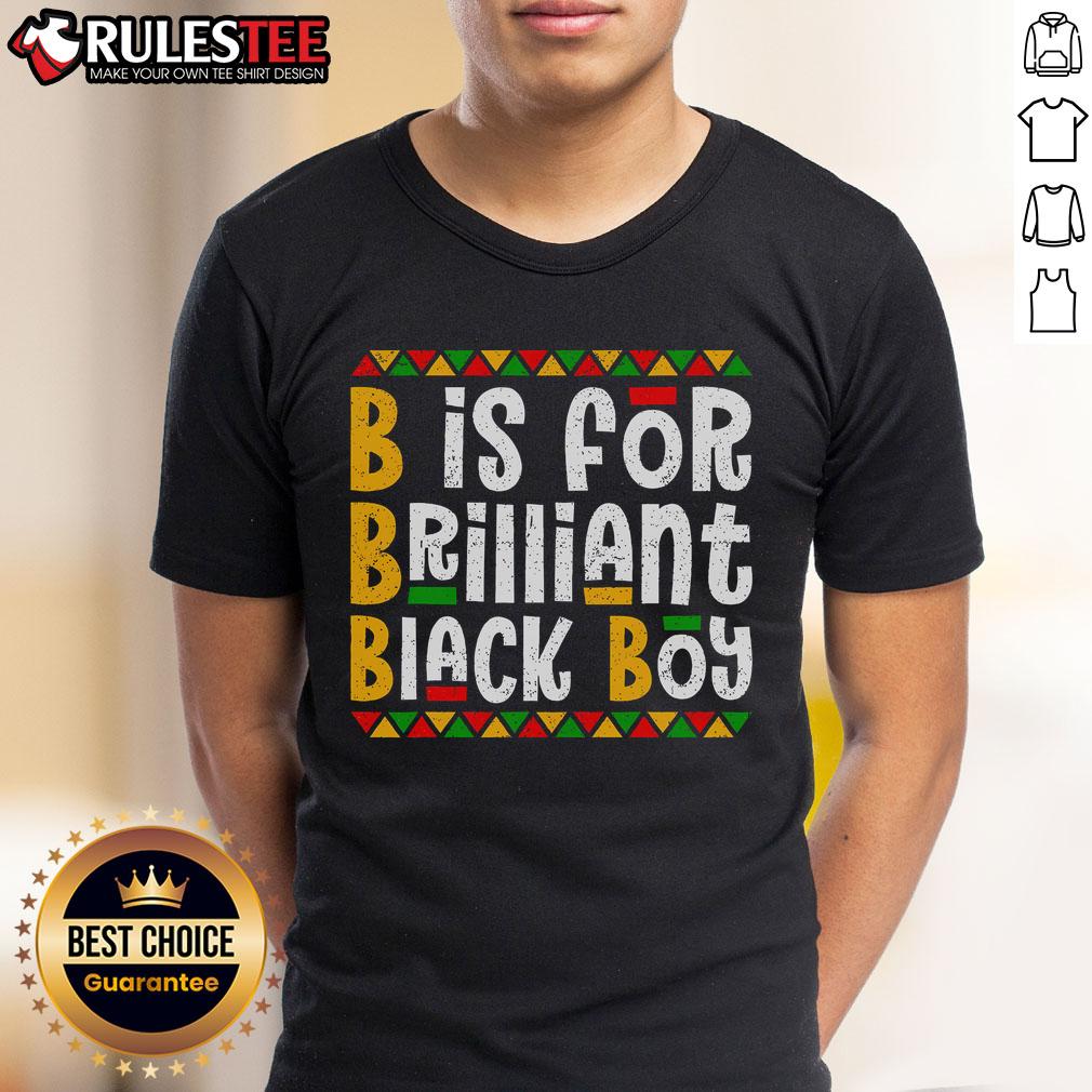 Awesome B Is For Brilliant Black Boy Black History Month T-Shirt