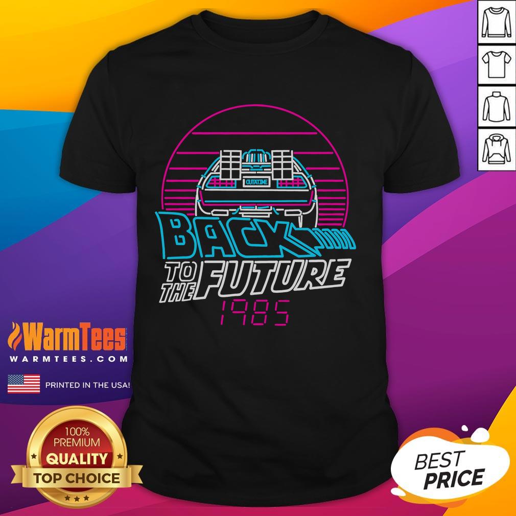 Awesome Back To The Future 1985 Car Retro Sunset T-Shirt