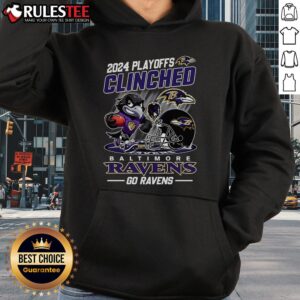 Alternative view of Awesome Baltimore Ravens 2024 Playoffs Clinched Go Ravens T-Shirt