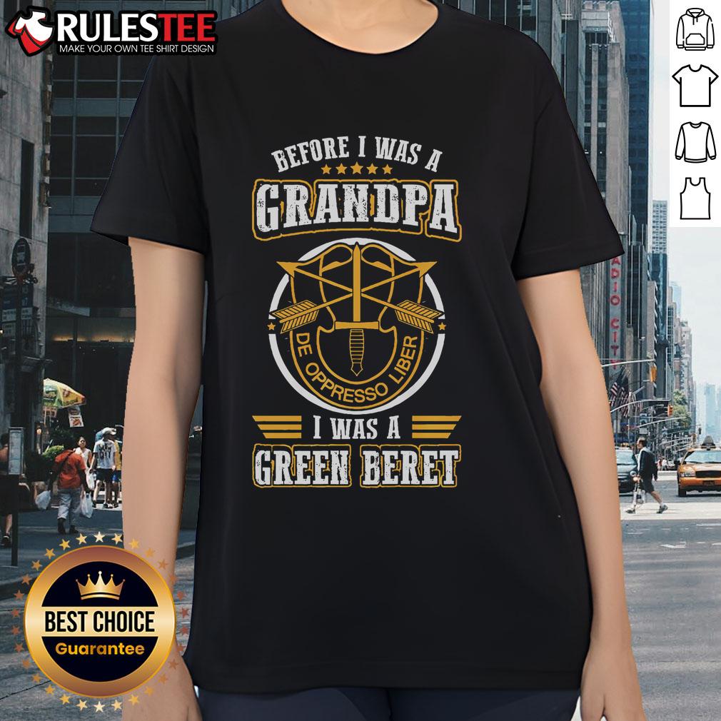 Awesome Before I Was A Grandpa I Was A Green Beret T-Shirt - Image 3