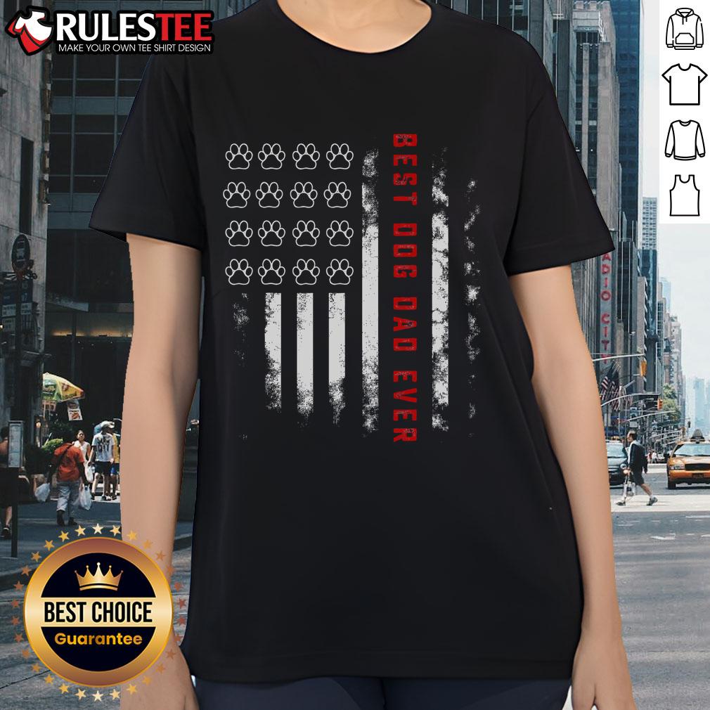 Awesome Best Dog Dad Ever American Flag Dog Best Father T-Shirt - Image 3