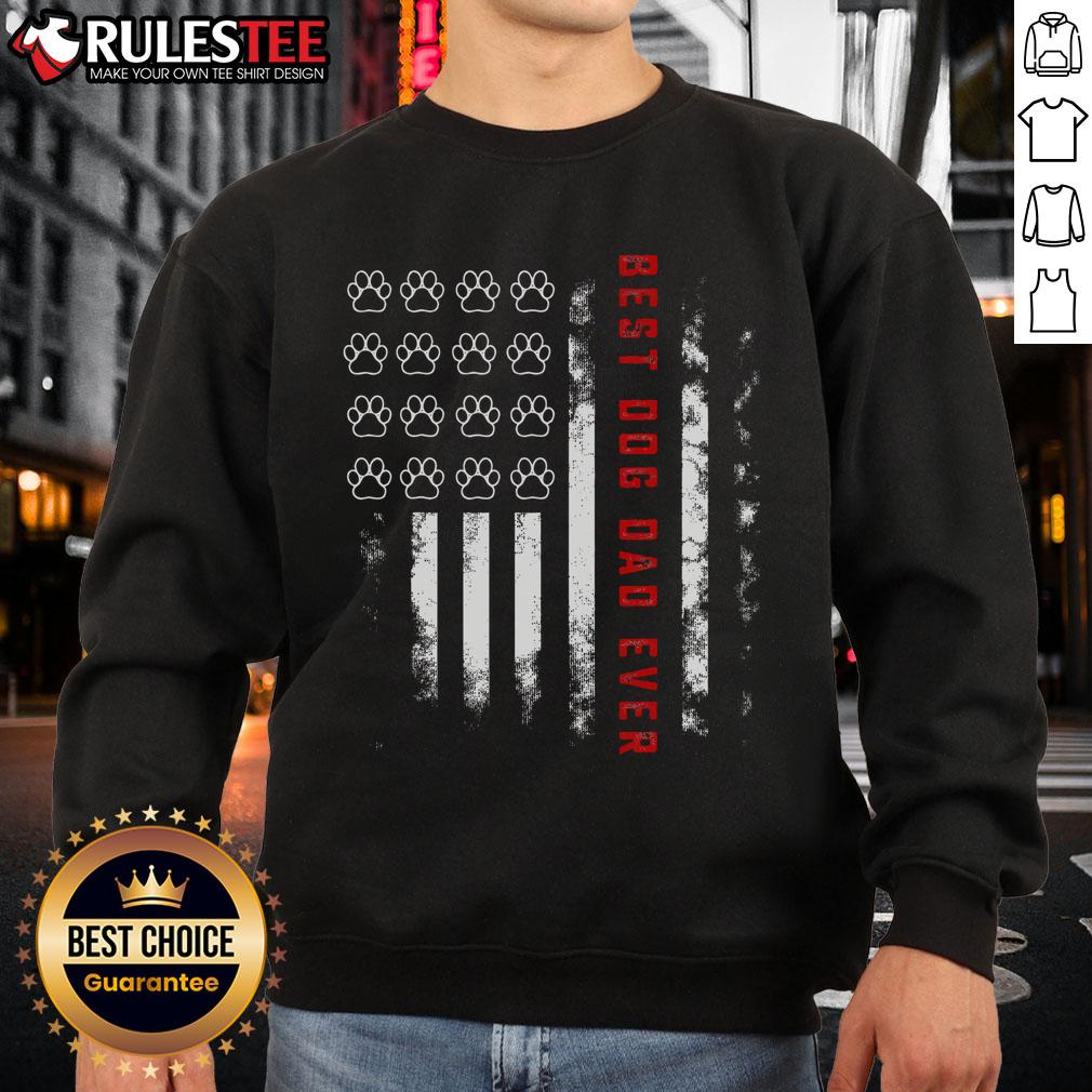 Awesome Best Dog Dad Ever American Flag Dog Best Father T-Shirt - Image 5