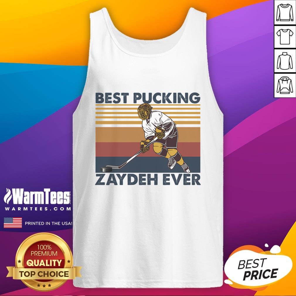 Awesome Best Pucking Zaydeh Ever Funny Hockey Grandpa Saying T-Shirt - Image 4