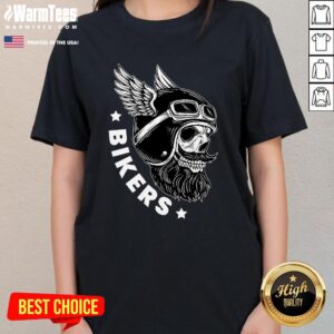 Alternative view of Awesome Bikers Skull T-Shirt