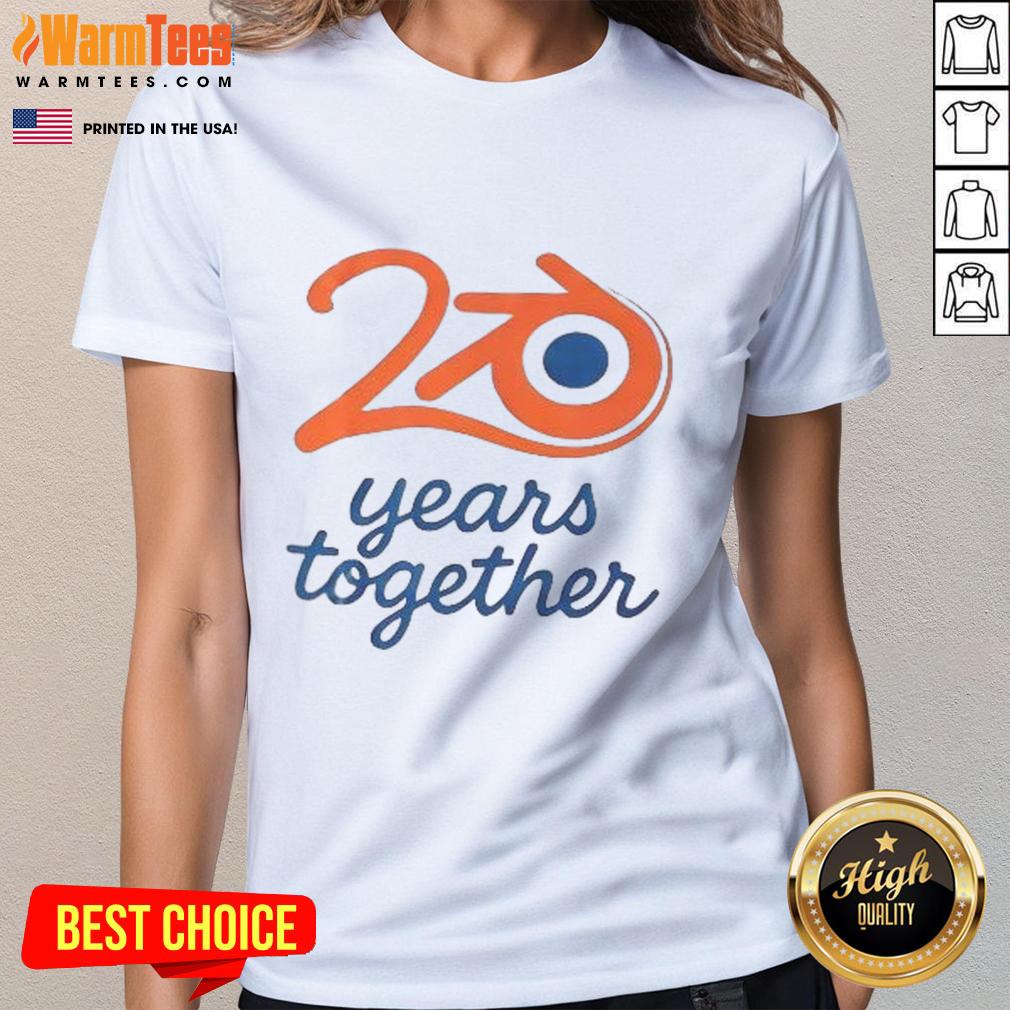Awesome Blender Logo 20 Years Together T-Shirt - Image 3