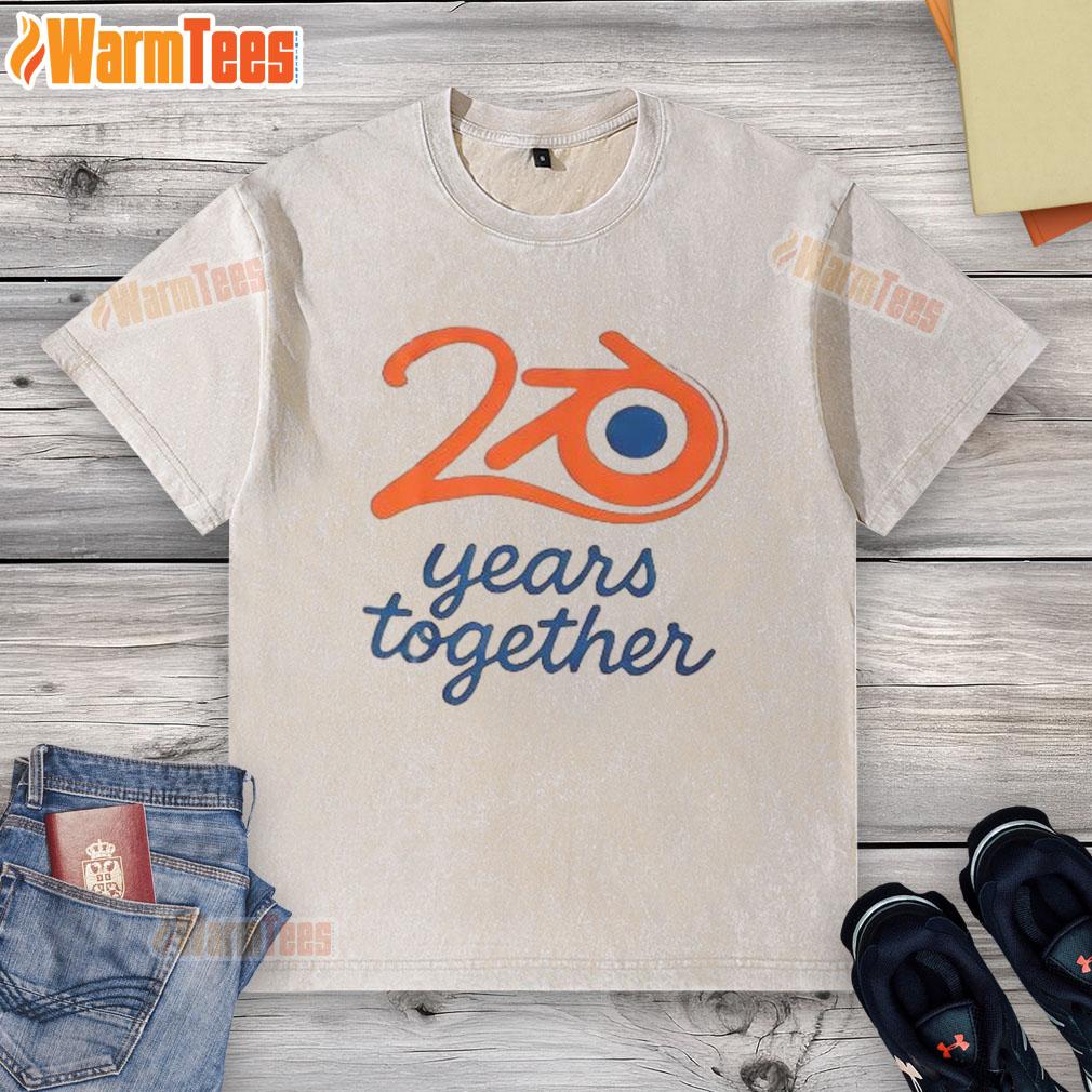 Awesome Blender Logo 20 Years Together T-Shirt - Image 6