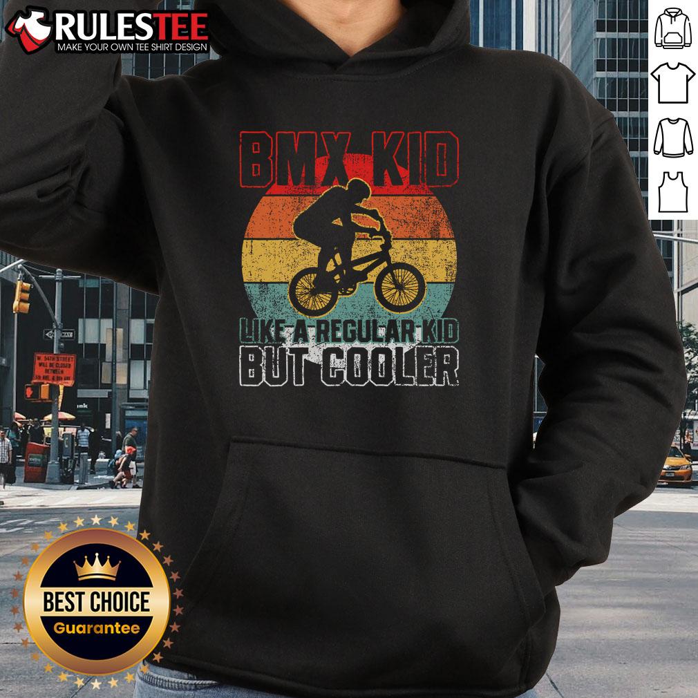 Awesome BMX Kid Like A Regular But Cooler Vintage Sunset T-Shirt - Image 2