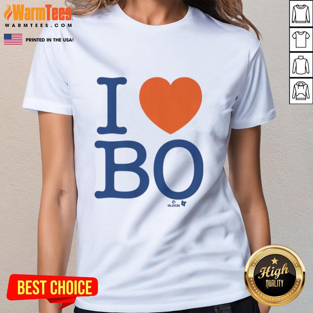 Awesome Bo Bichette I Heart Bo T-Shirt - Image 3
