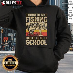 Alternative view of Awesome Born To Go Fishing Forced To Go To School Vintage T-Shirt