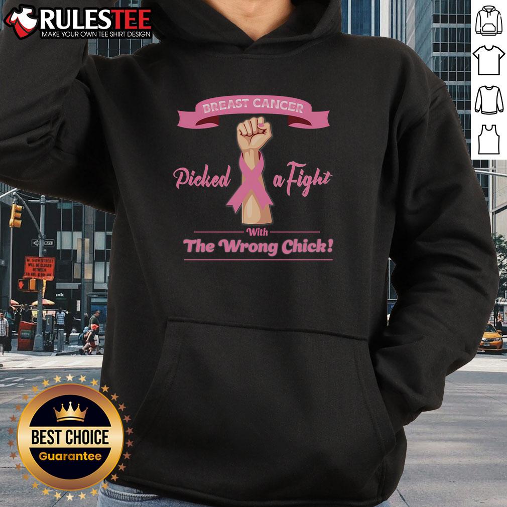 Awesome Breast Cancer Picked The Wrong Chick T-Shirt - Image 2