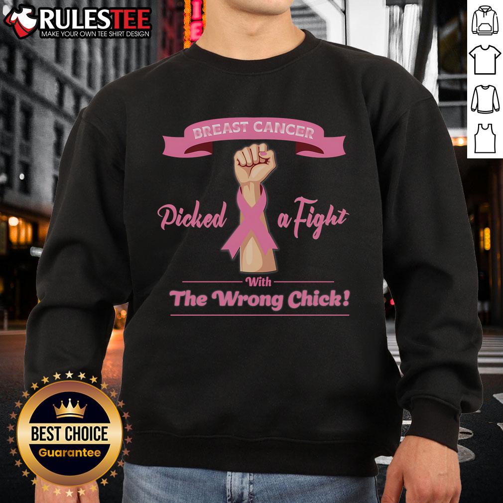 Awesome Breast Cancer Picked The Wrong Chick T-Shirt - Image 5