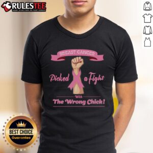 Awesome Breast Cancer Picked The Wrong Chick T-Shirt