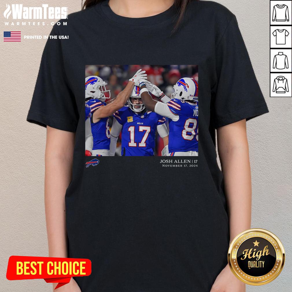 Awesome Buffalo Bills Josh Allen Black NFL Flash Features Week 11 T-Shirt - Image 3