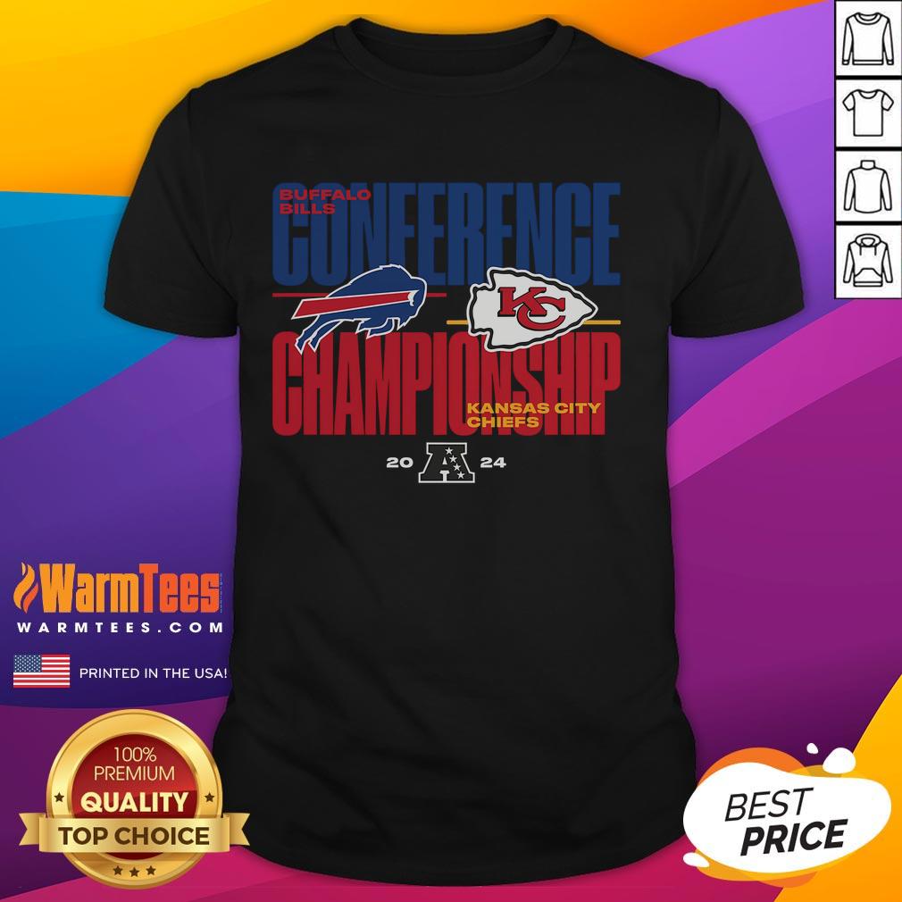 Awesome Buffalo Bills Vs Kansas City Chiefs 2024 AFC Championship Game Matchup T-Shirt