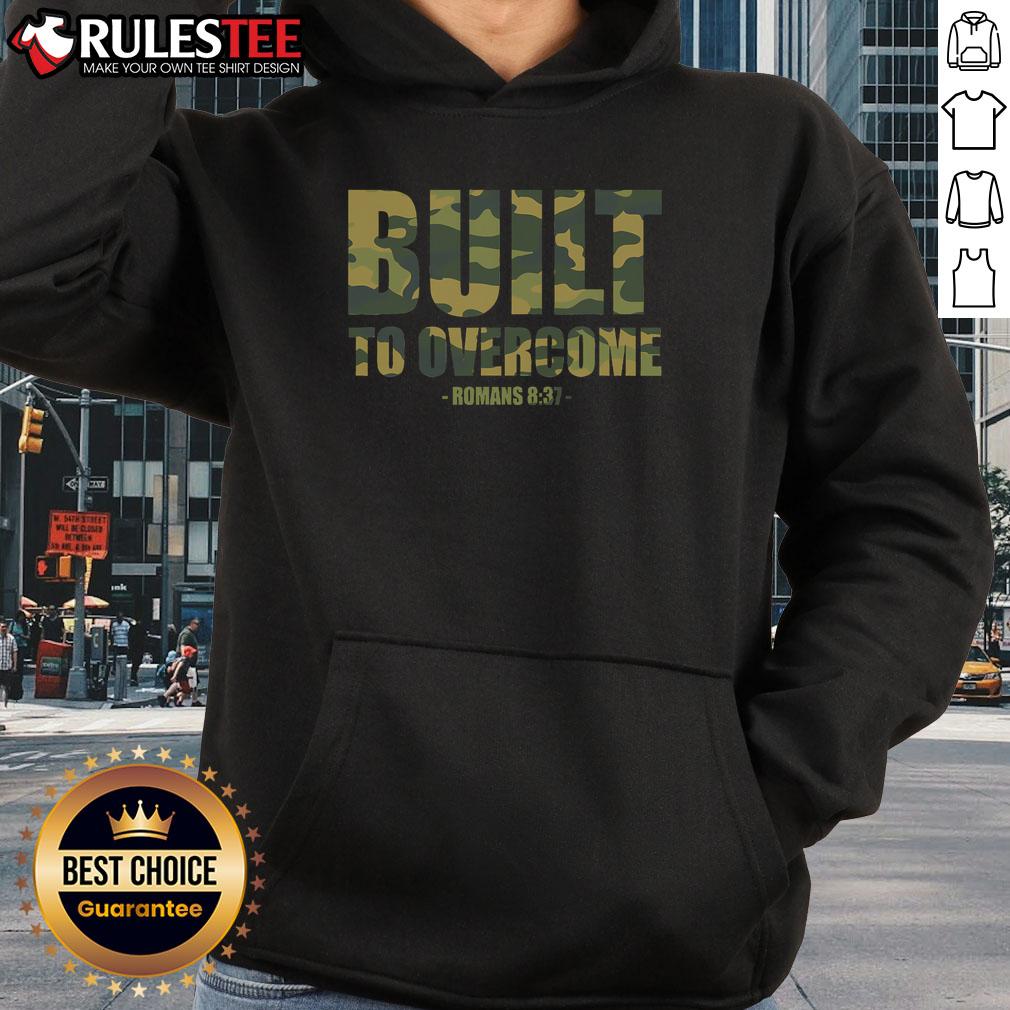 Awesome Built To Overcome Christian Camo Scripture Gym Workout T-Shirt - Image 2