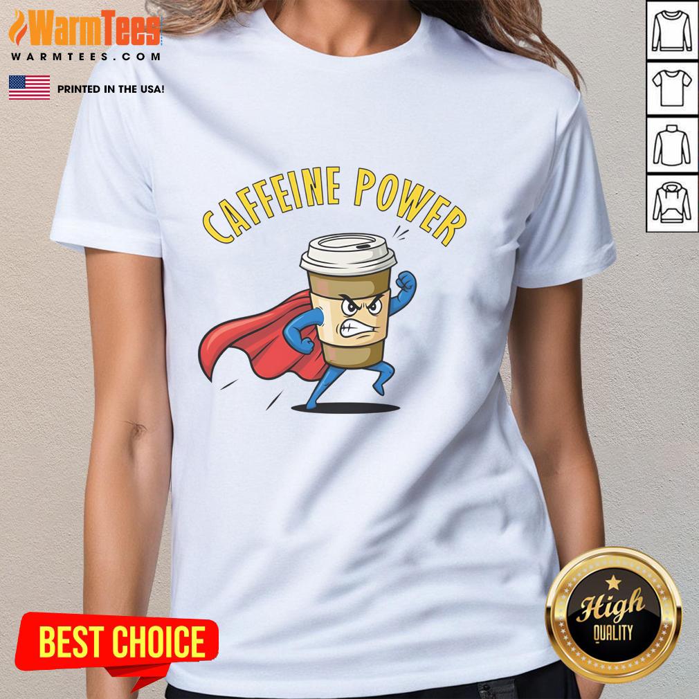 Awesome Caffeine Power Super Man Coffee T-Shirt - Image 3
